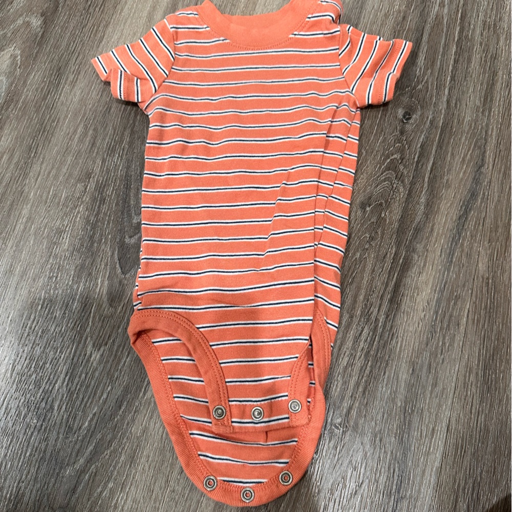 Carter's Orange and White Striped Bodysuit
